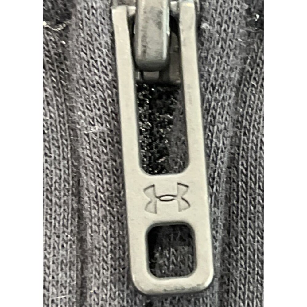 Under Armour Project Rock Crop Cropped Hoodie Womens Medium Black Full Zip - Picture 7 of 11